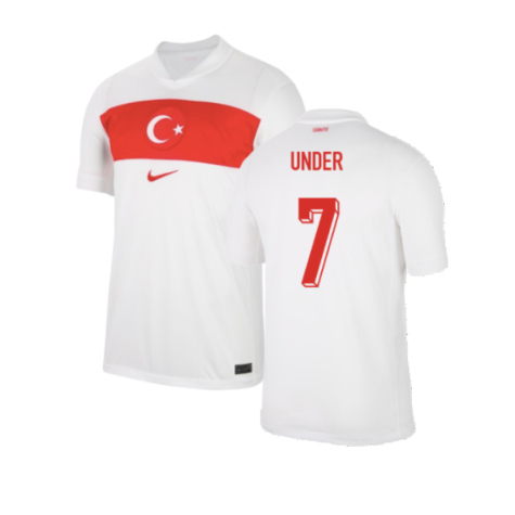 Turkey Cengiz Ünder 7 Home Soccer Jersey Euro 2024