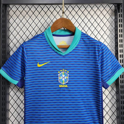 Brazil Kids Away Soccer Jersey 2024/25 - Blue
