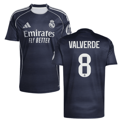 Real Madrid Federico Valverde 8 Away Soccer Jersey 2025-2026