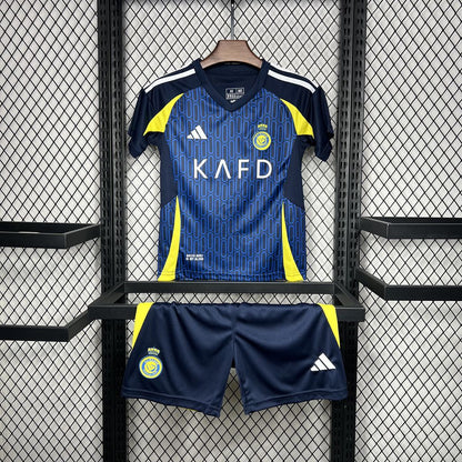 Al Nassr Cristiano Ronaldo 7 Kids Away Soccer Jersey 2024/25