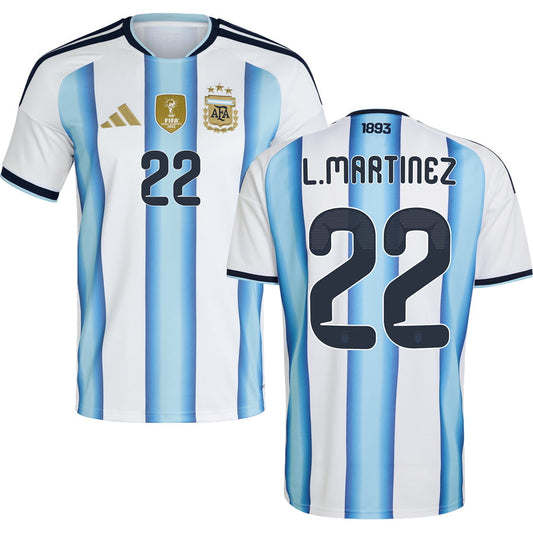 Argentina Lautaro Martínez 22 Home Soccer Jersey World Cup 2026