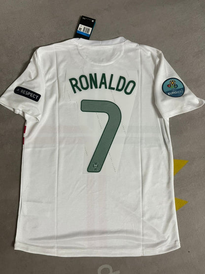 Portugal Cristiano Ronaldo 7 Retro Away Soccer Jersey Euro Cup 2012