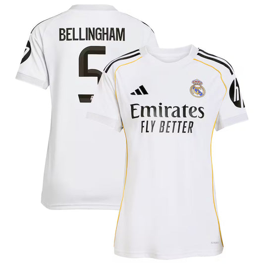 Real Madrid Jude Bellingham 5 Women's Home Soccer Jersey 2025-2026