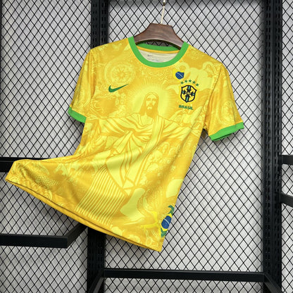 Brazil x Jesus Christ Limited Edition Soccer Jersey 2024/25 - Yellow