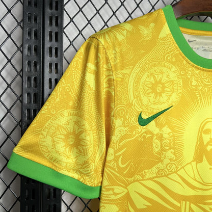 Brazil x Jesus Christ Limited Edition Soccer Jersey 2024/25 - Yellow