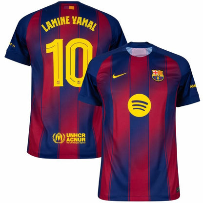 FC Barcelona Lamine Yamal 10 Home Soccer Jersey 2025-2026
