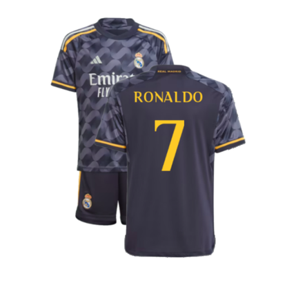 Real Madrid Cristiano Ronaldo 7 Kids Away Soccer Jersey 2023/24
