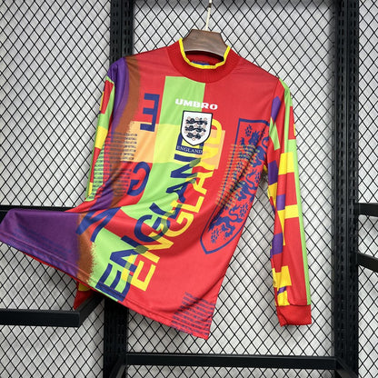 England Retro Long Sleeve Goalkeeper Soccer Jersey 1995-1996