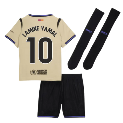 FC Barcelona Lamine Yamal 10 Kids Away Soccer Jersey 2025-2026