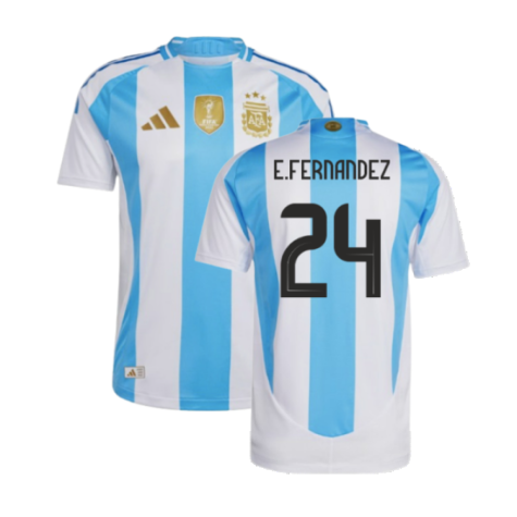 Argentina Enzo Fernandez 24 Home Soccer Jersey 2024/25