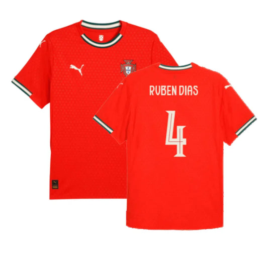 Portugal Ruben Dias 4 Home Soccer Jersey 2025/26