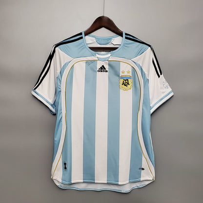 Argentina Lionel Messi 19 Home Retro Soccer Jersey World Cup 2006