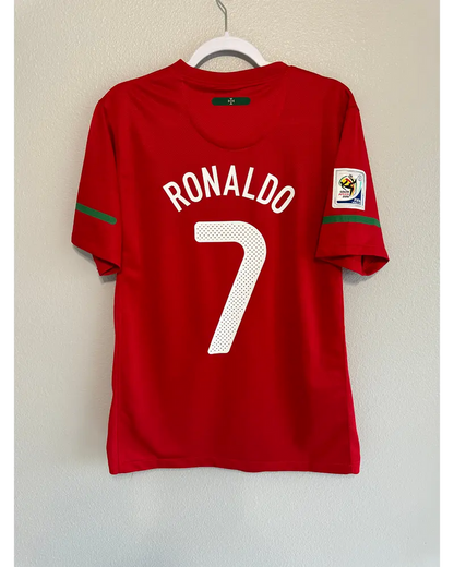 Portugal Cristiano Ronaldo 7 Retro Home Soccer Jersey World Cup 2010
