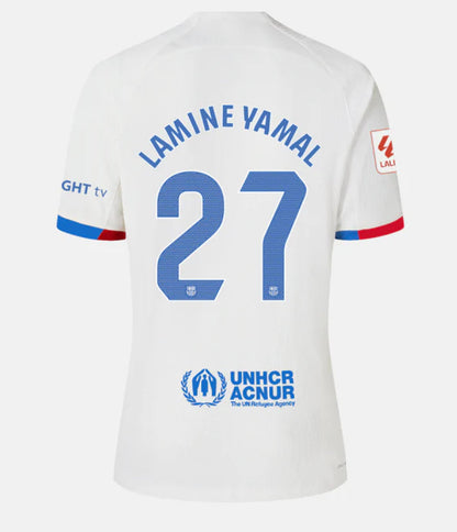 FC Barcelona Lamine Yamal 27 Away Soccer Jersey 2023/24