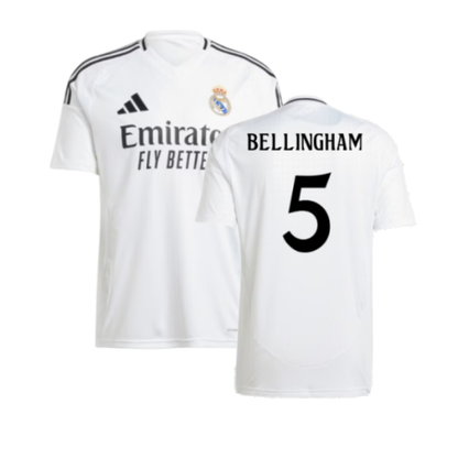 Real Madrid Jude Bellingham 5 Home Soccer Jersey 2024/25