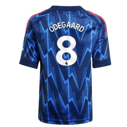 Arsenal Martin Ødegaard 8 Kids Away Soccer Jersey 2025-2026