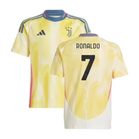 Juventus Cristiano Ronaldo 7 Kids Away Soccer Jersey 2024/25