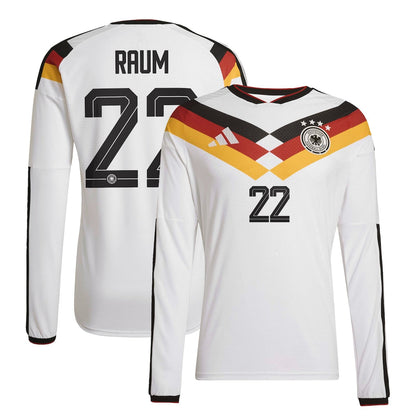 Germany David Raum 22 Long Sleeve Home Soccer Jersey World Cup 2026