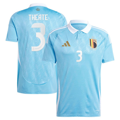 Belgium Arthur Theate 3 Away Soccer Jersey UEFA Euro 2024