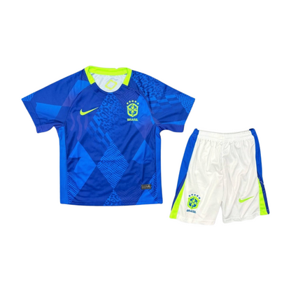 Brazil Away Soccer Jersey Kids Kit 2025-2026