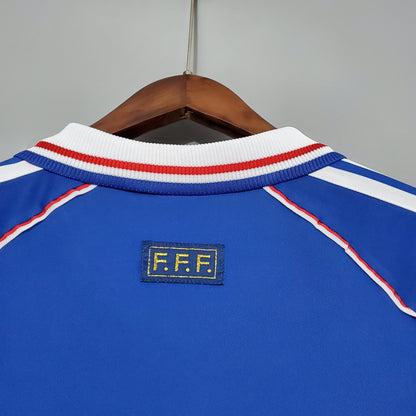 France Home Retro Soccer Jersey World Cup 1998