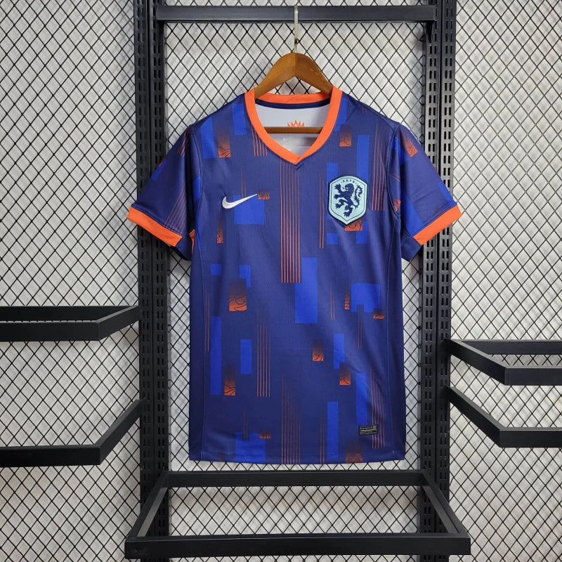 Netherlands Steven Bergwijn 7 Away Soccer Jersey Euro 2024