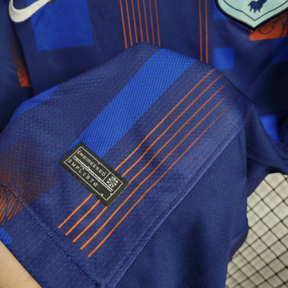 Netherlands Steven Bergwijn 7 Away Soccer Jersey Euro 2024