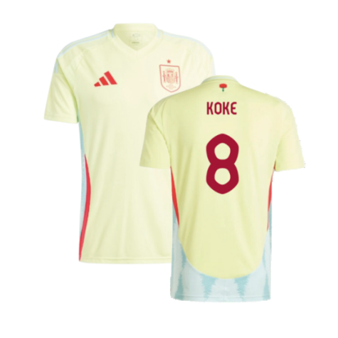 Spain Koke 8 Away Soccer Jersey Euro 2024
