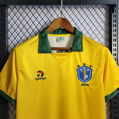 Brazil Retro Home Soccer Jersey 1988-1990