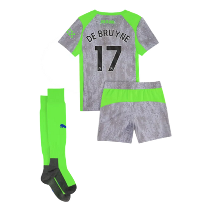 Manchester City Kevin De Bruyne 17 Kids Third Soccer Jersey 2025-2026