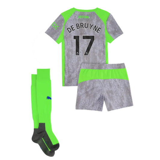 Manchester City Kevin De Bruyne 17 Kids Third Soccer Jersey 2025-2026