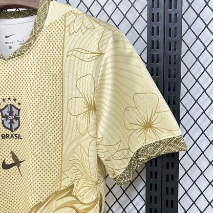 Brazil X Rio Blu Special Edition Soccer Jersey 2025-2026 - Golden