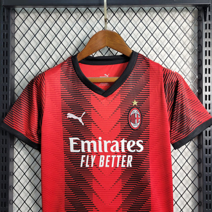 AC Milan Christian Pulisic 11 Kids Home Soccer Jersey 2023/24