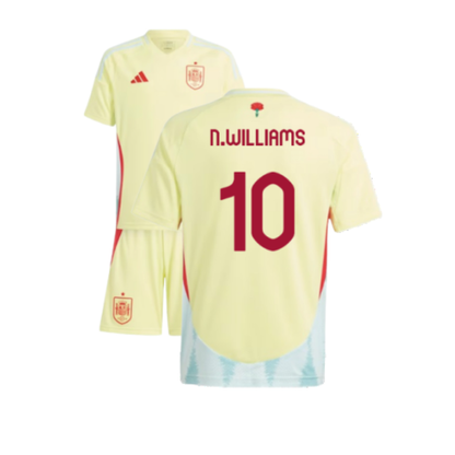 Spain Nico Williams 10 Kids Away Soccer Jersey Euro 2024