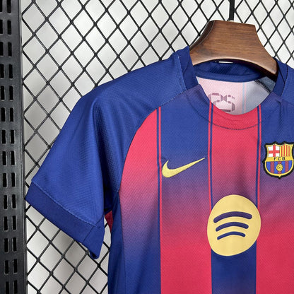 FC Barcelona Robert Lewandowski 9 Kids Home Soccer Jersey 2025-2026