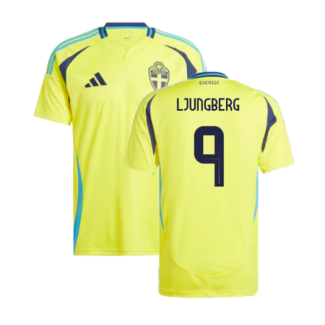 Sweden Freddie Ljungberg 9 Home Soccer Jersey 2024/25