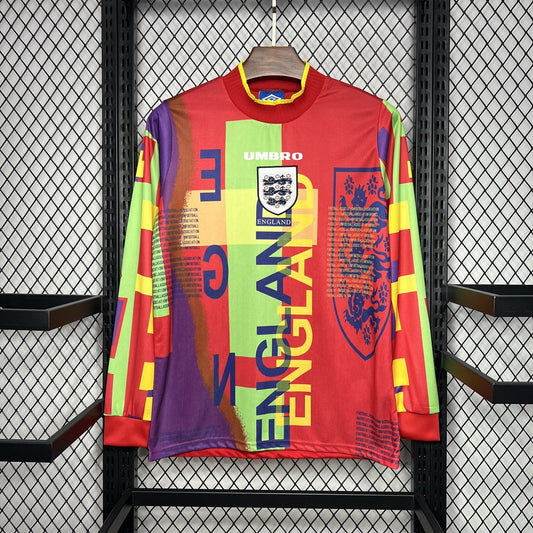 England Retro Long Sleeve Goalkeeper Soccer Jersey 1995-1996