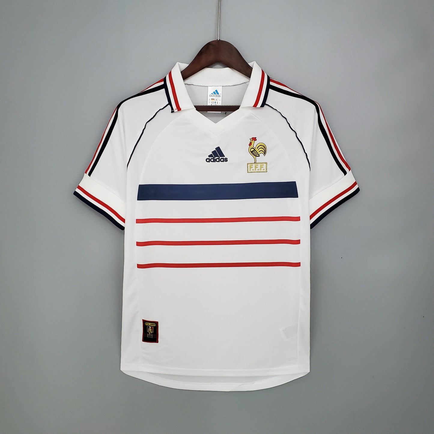 France Zinedine Zidane 10 Away Retro Soccer Jersey World Cup 1998
