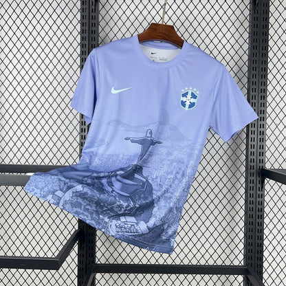 Brazil X Cristo Redentor Special Edition Soccer Jersey 2025-2026 - Gray