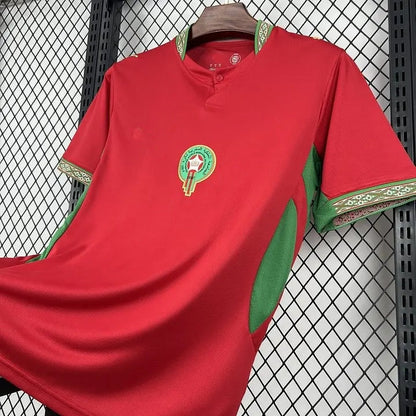Morocco Noussair Mazraoui 3 Home Soccer Jersey World Cup 2026