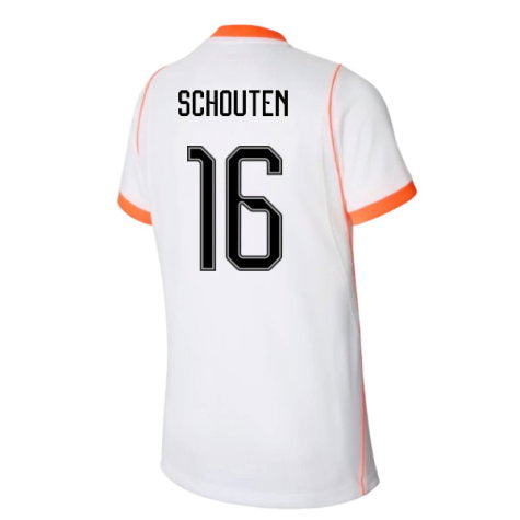 Netherlands Jerdy Schouten 16 Away Soccer Jersey World Cup 2026