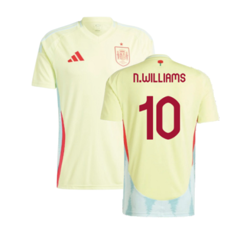 Spain Nico Williams 10 Away Soccer Jersey Euro 2024