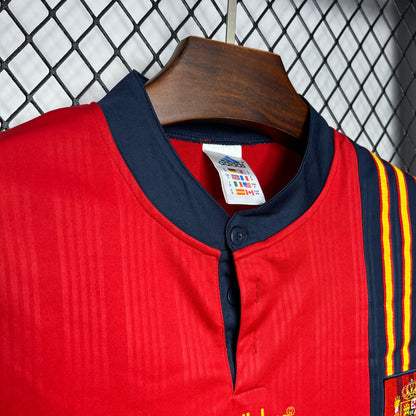 Spain Retro Home Soccer Jersey Euro Cup 1996