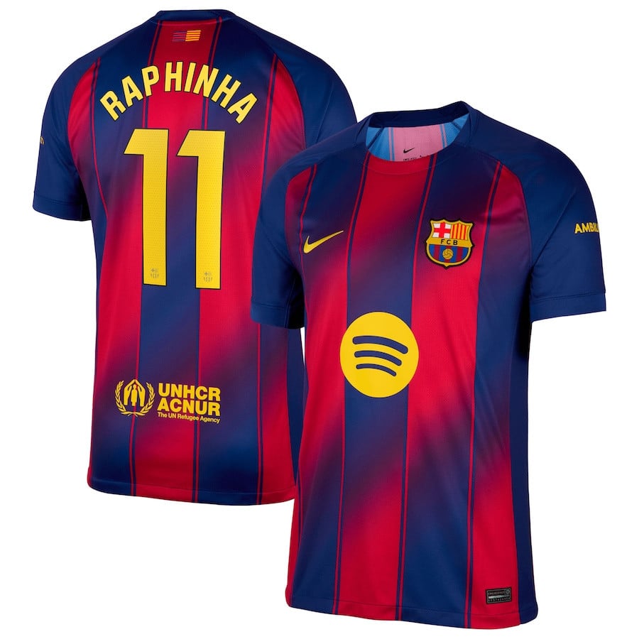 FC Barcelona Raphinha 11 Home Soccer Jersey 2025-2026