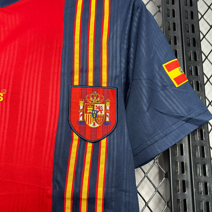 Spain Retro Home Soccer Jersey Euro Cup 1996