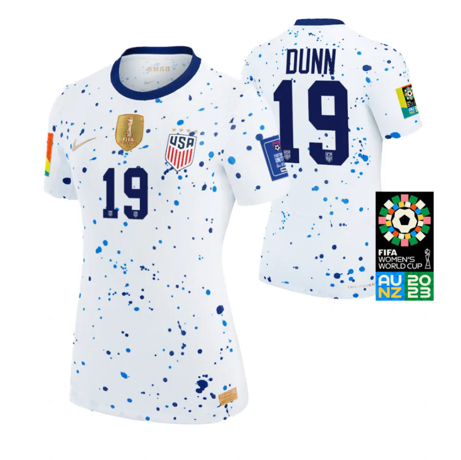 USA Women's Crystal Dunn 19 Home Soccer Jersey World Cup 2023