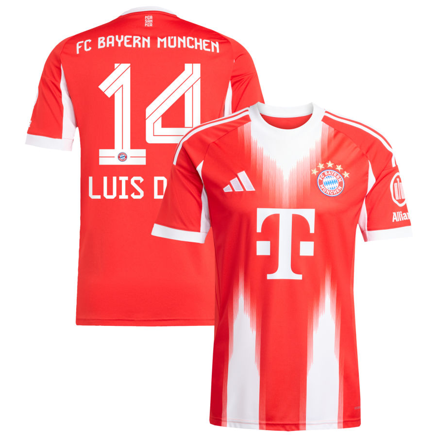Bayern Munich Luis Díaz 14 Home Soccer Jersey 2025-2026
