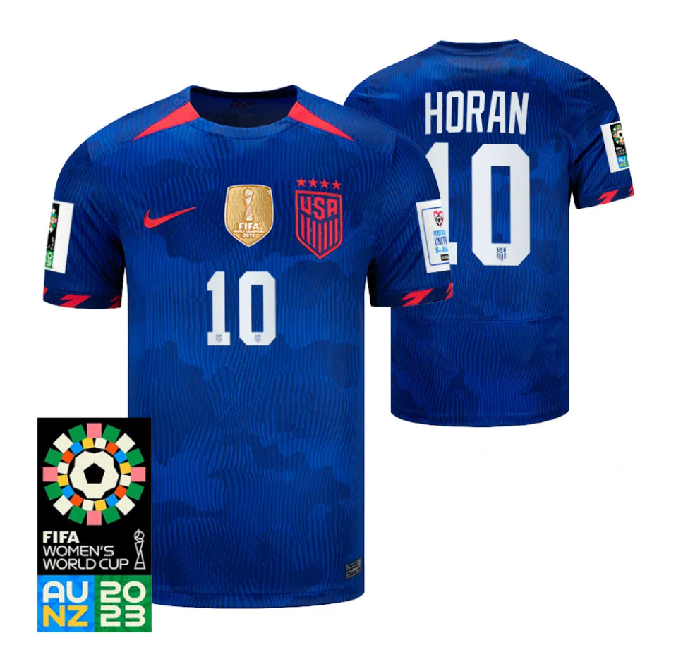USA Lindsey Horan 10 Away Soccer Jersey - World Cup 2023