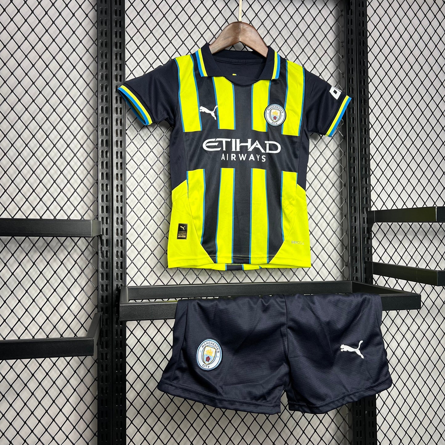 Man City Kevin De Bruyne 17 Kids Away Soccer Jersey 2024/25
