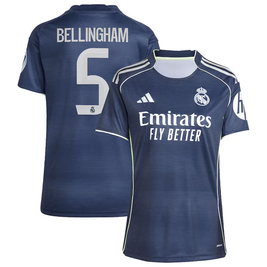 Real Madrid Jude Bellingham 5 Women's Away Soccer Jersey 2025-2026